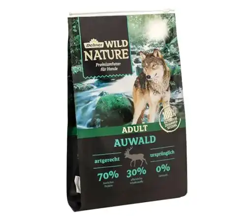 Hundefutter hoher Fleischanteil Dehner Wild Nature Adult, Auwald
