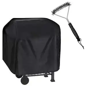 Grillabdeckung Tepsmigo, Grill Abdeckhaube mit Grillbürste