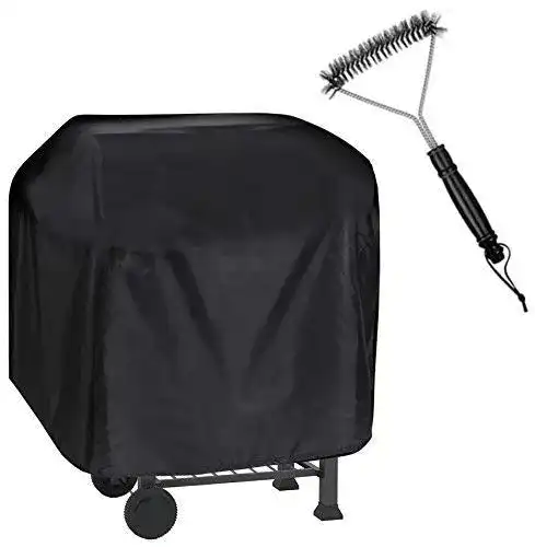 Grillabdeckung Tepsmigo, Grill Abdeckhaube mit Grillbürste