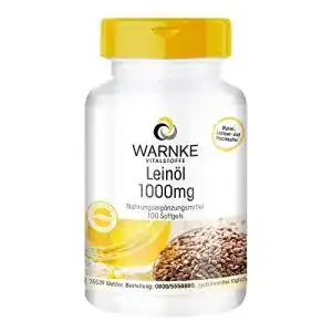 Leinöl-Kapseln WARNKE VITALSTOFFE Leinöl Kapseln, 100 Softgels