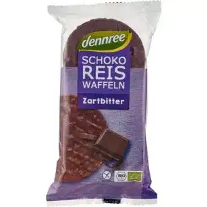 Reiswaffel dennree Bio Schoko Zartbitter, 100 gr