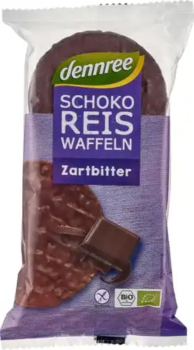 Reiswaffel dennree Bio Schoko Zartbitter, 100 gr