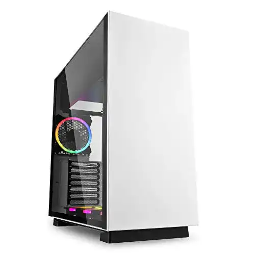 Sharkoon-Gehäuse Sharkoon Pure Steel weiß, PC Gehäuse, RGB