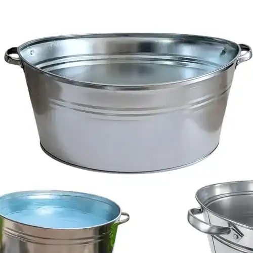 Zinkwanne Storm’s Gartenzaubereien oval 40 Liter, stabile Griffe