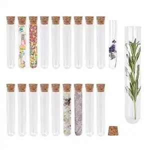 Reagenzgläser KINDPMA 20 Stück für Blumen 18ml mit Korken