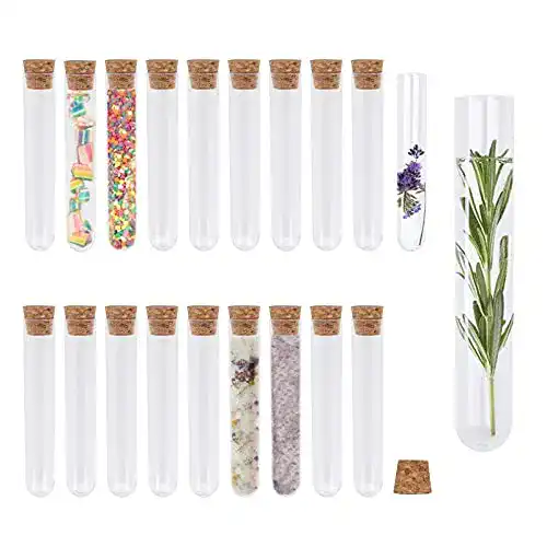 Reagenzgläser KINDPMA 20 Stück für Blumen 18ml mit Korken