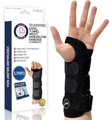 Handgelenkbandage Dr. Arthritis – inkl. Handbuch vom Arzt