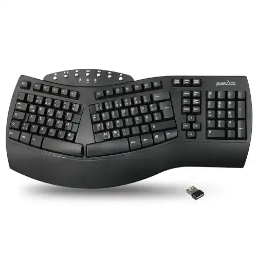 Ergonomische Tastatur kabellos Perixx PERIBOARD-612