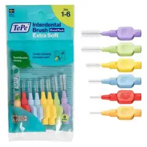 Interdentalbürsten TEPE Extra Soft gemischt, 8 Stück