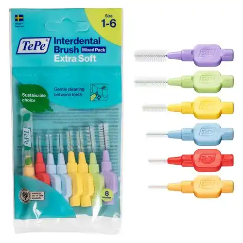 Interdentalbürsten TEPE Extra Soft gemischt, 8 Stück