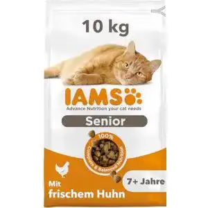 Katzenfutter Senior Iams for Vitality Senior trocken Huhn, 10 kg