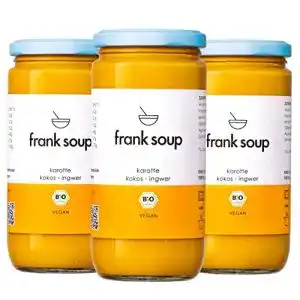 Vegane Suppe Frank Juice Frank Soup, Karotte & Ingwer, 6 x 350ml