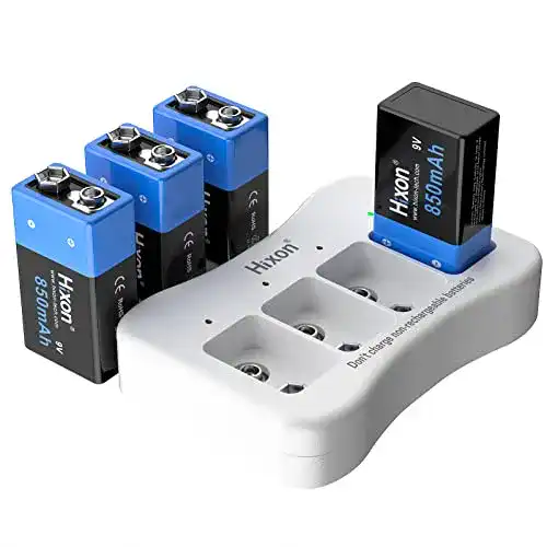 9V-Lithium-Batterie Hixon 9V Akku Wiederaufladbar