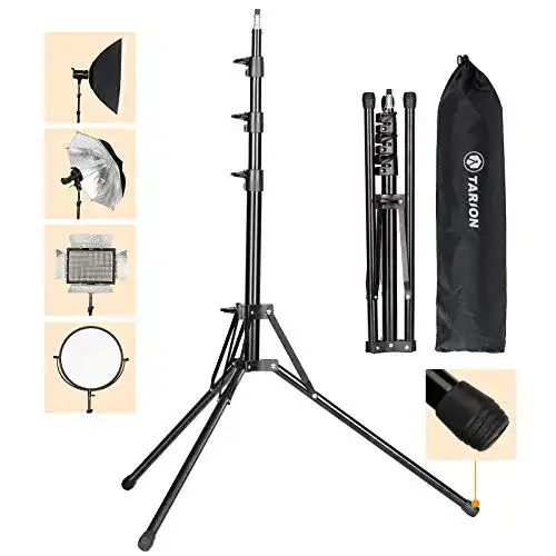 Lampenstativ TARION Lichtstativ 200cm, Aluminium, 5Kg Traglast