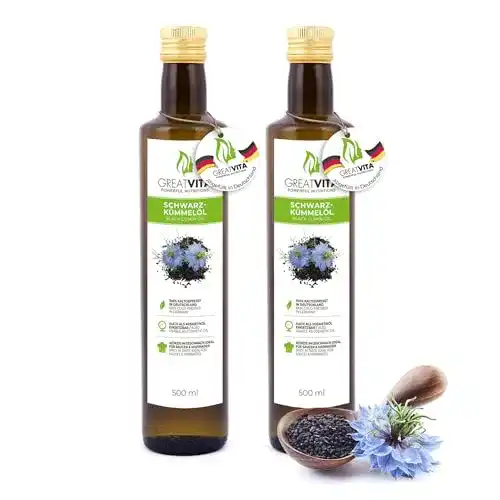 Schwarzkümmelöl Mea Vita GreatVita, 100% rein, kaltgepresst, 1 L
