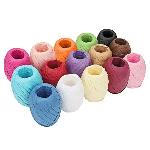 Schleifenband BELLE VOUS 15er Pack Raffia Papier-Geschenkband