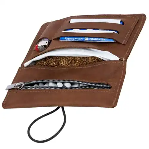 Tabaktasche Simaru Leder für 30g Tabakbeutel, Echtleder