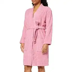 Bademantel Damen Iris & Lilly Damen Kurzer Bademantel Frottee-Stoff