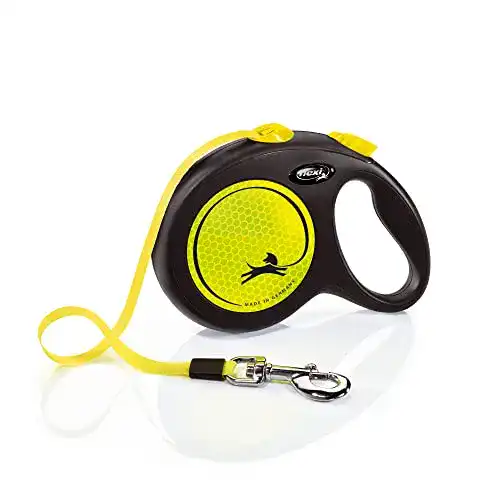 Flexi-Leine für große Hunde flexi New NEON L Gurt 5 m schwarz