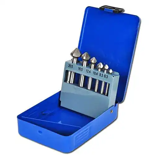 Kegelsenker futec Kegel Senker Set, 6-teilig, DIN 335-C, Metallbox