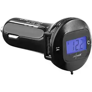 Auto-Thermometer revolt Autoinnenthermometer: Kfz-USB-Ladegerät, 2xUSB