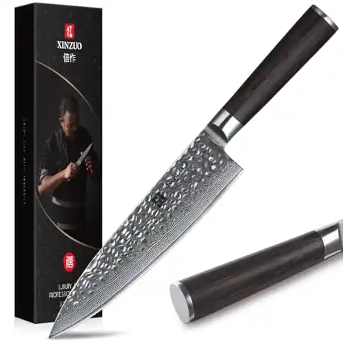 Xinzuo-Messer XINZUO Damastmesser Kochmesser 20.1cm