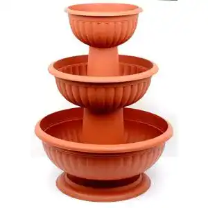 Pflanzpyramide POKM Toolsmarket GmbH Blumensäule, Terracotta