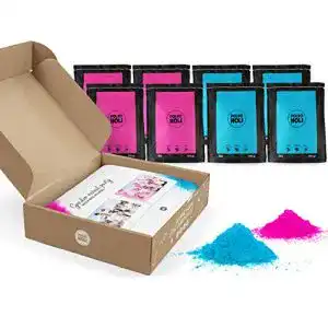Holi-Farben POLVO HOLI Baby Shower Pack, Pink und Blau