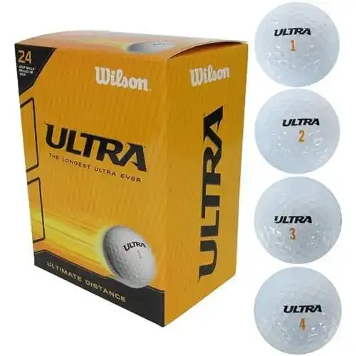 Wilson-Golfbälle Wilson Golfbälle Ultra, weiß, 24er Pack