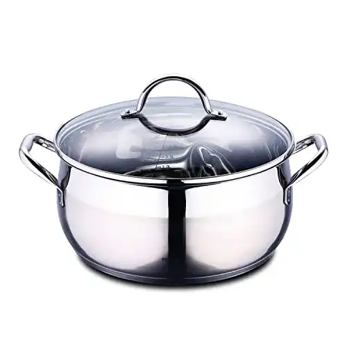 Kochtopf 8 Liter Bergner GOURMET, SIMMERTÖPFE EDELSTAHL