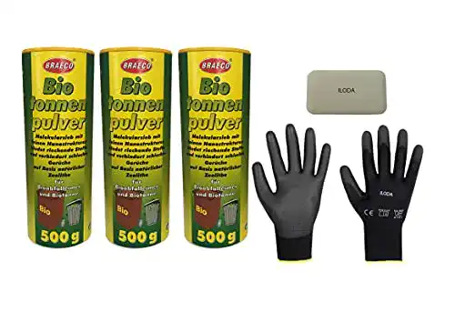 Biotonnenpulver ILODA 3x500g Mülleimer-Pulver, Kernseife 150g