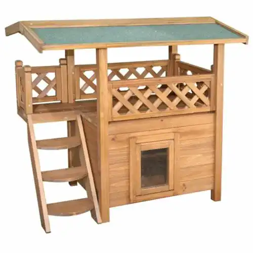 Katzenhaus Outdoor Kerbl Katzenhaus Lodge, 77 x 50 x 73 cm