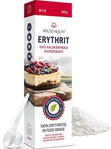 Erythrit WoldoHealth 900g Zuckerersatz ohne Kalorien vegan