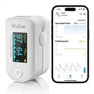 Pulsoximeter Bluetooth Wellue Pulsoximeter, APP über Bluetooth