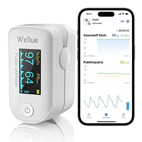 Pulsoximeter Bluetooth Wellue Pulsoximeter, APP über Bluetooth