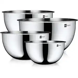 Edelstahl-Schüssel-Set HEYNNA ® Rührschüssel Set 4-teilig