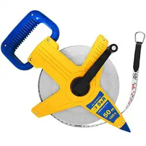 Maßband S&R Bandmaß Fiberglas 50 METER Beidseitig markiert