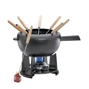 Fondue-Set Gusseisen Spring Gusseisen Fondue Set schwarz
