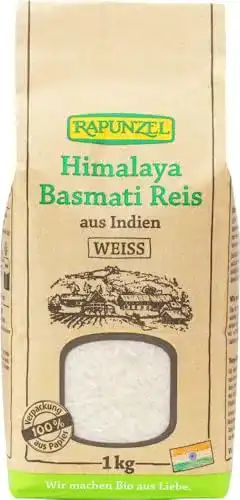Die beste Basmatireis Rapunzel Bio Himalaya Basmati Reis weiß, 6 x 1 kg 2026 Test Bestseller Basmatireis Rapunzel Bio Himalaya Basmati Reis weiß, 6 x 1 kg