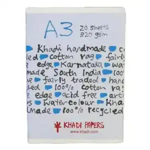 Büttenpapier Khadi Hadernpapier, 320 g/m², A3-Format, 20 Blatt