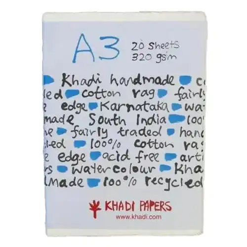 Die beste Büttenpapier Khadi Hadernpapier, 320 g/m², A3-Format, 20 Blatt 2026 Test Bestseller Büttenpapier Khadi Hadernpapier, 320 g/m², A3-Format, 20 Blatt