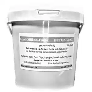 Betonfarbe Beton-ABC Betongrau – Beton Farbe Acryl Silikon 1 Liter