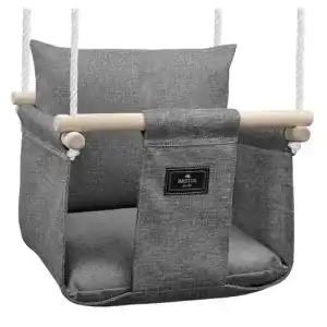 Babyschaukel outdoor NATILU ® Set mit Sicherheitsgurt Haken