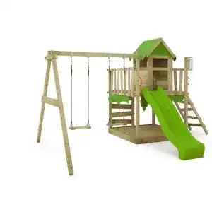 Spielturm Fatmoose Klettergerüst JazzyJungle mit Schaukel