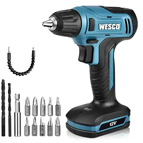 12V-Akkuschrauber WESCO Electric Screwdriver, Cordless Drills