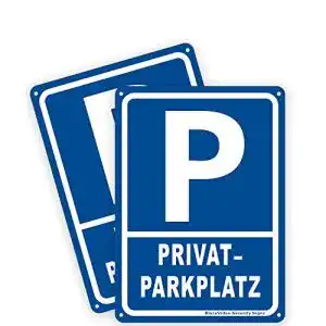Privatparkplatz-Schild BlazeVideo 2tlg. Privatparkplatz Schilder