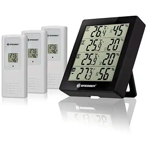 Wetterstation Bresser Funk mit Außensensor Thermometer