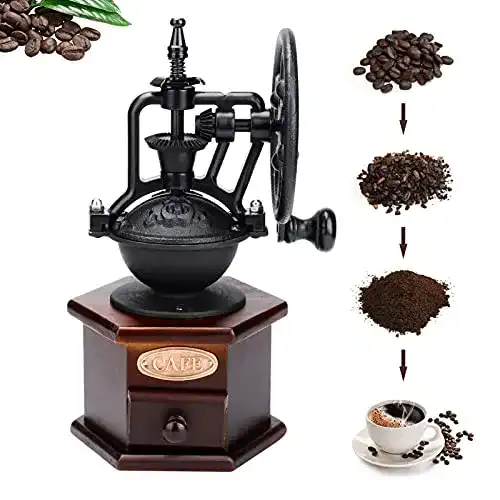 Kaffeemühle Holz VicTop Vintage Manuelle Kaffeemühle