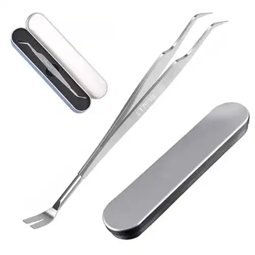 Zeckenhaken EasyULT 2 in 1 Profi Zeckenzange aus Edelstahl
