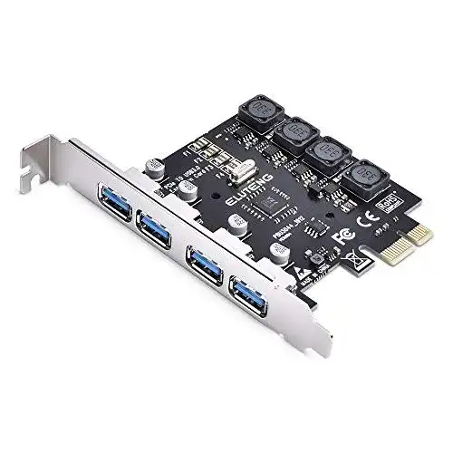 USB-PCI-Karte ELUTENG 4 Ports PCIe USB 3.0 Karte 5Gbps